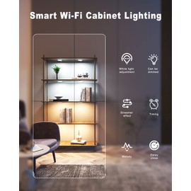 MYPLUS Smart Under Cabinet Lights, Dimmable Puck Lights Compatible with Alexa and Google Home,WIFI Controlled Adjustable Color Temperatures and Smart CCT LED Light Fixture(2.75 inch-4PCS)