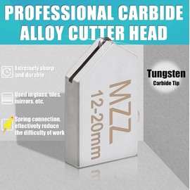 NewShark Glass Cutter Pistol Grip (3mm-15mm), Ergonomic Grip Tungsten Carbide Glass Cutting Tool with Oil Reservoir, Perfect for Glass Cutting/Tiles/Mirror/Mosaic/Window