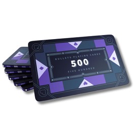 Bullets Playing Cards - Ceramic Poker Plaque Paulie with Values - Set of 6 (500)