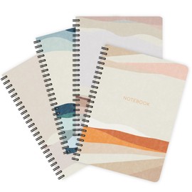 etmamu 235 Set of 4 Notepads Abstract Shapes A5, 60 Sheets Blank