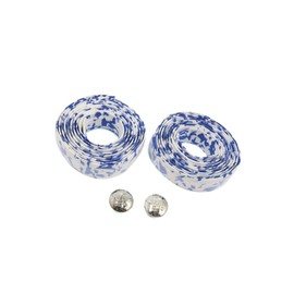 Motoforti 2 Pcs Blue White Anti Slip Handlebar Tape Bar Grip Wrap for Bike Long-lasting