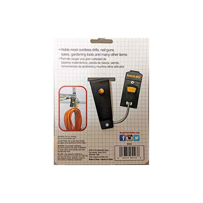 McGuire-Nicholas 93333 Single Monster Hook, Yellow, Black