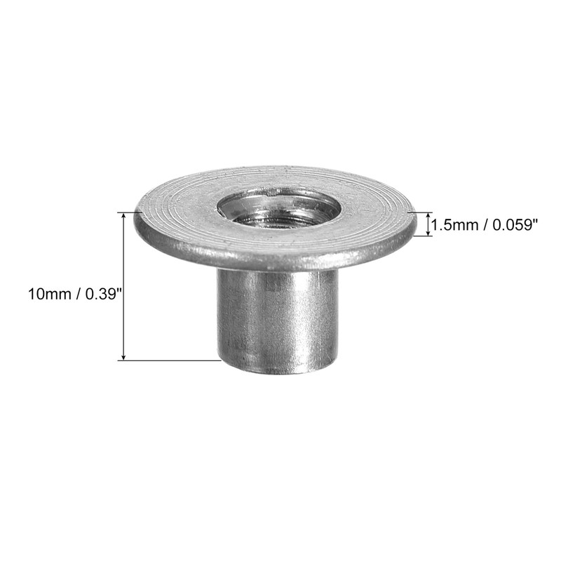 QUARKZMAN M8 T-Nuts, Pack of 12 Carbon Steel T-Nuts, Round