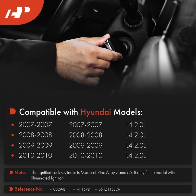 A-Premium Ignition Lock Cylinder with 2 keys Compatible with Hyundai