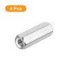 sourcing map M6 x 1-Pitch 35mm Length Coupling Nuts, 4pcs