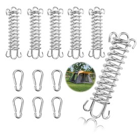 Pack of 6 Springs for Awning, Camping Tent, Tension Springs, High-Strength Tension Spring, Awning, Tension Spring, Stainless Steel Tents, Accessories, Tension Spring for Tents, Awnings, Camp