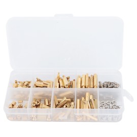 240Pcs Brass M2 M3 Hex Standoff Nut Screw Kit for Communication Office Equipment Electronic