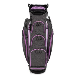 Founders Club Franklin Golf Bag -Riding - Bag Rain Cover -Push Cart Base -Light Weight -15 Way Full Length Divider-External Putter Tube-Embroidery Panel-Lavender
