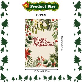 10 Pcs Christmas Party Invitations Christmas and New Year Cards Double Sided Christmas Card for Kids Boys Girls Family Birthday Party Christmas Celebrations (B)