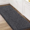 Bathroom Rugs Bath Mats for Bathroom Non Slip Luxury Chenille Bathroom Runner Rug 59x20 Extra Soft and Absorbent Shaggy Rugs Washable Dry Fast Plush Area Carpet Mats for Bath Room, Tub - Grey