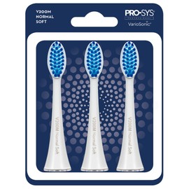 PRO-SYS® VarioSonic® V200M Normal Soft Replacement Heads, Pack of 3. Also fits BURST brush!