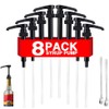 DupakSYS Premium 8 Pack Black Coffee Syrup Pump Dispenser for