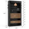 ROJASOP 10 Tier Shoe Rack with Covers,Large Capacity Stackable Tall