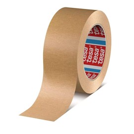 tesa 4713, paper tape, paper packing tape, packaging tape, 50 mm x 50 m (50 mm brown, 1 roll)