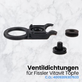 Anakel Home Set of valve seals 4009209307633, compatible with Fissler Vitavit Comfort and premium pots, includes membrane and seals for easy installation