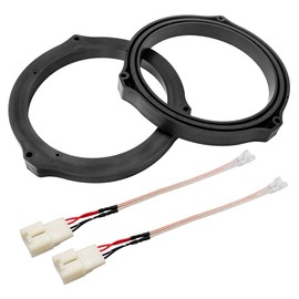 NuIth 6.5 Inch Front Rear Door Speaker Spacer W/Speaker Wiring Harness for 2012-2020 Ford Mustang/Fusion/Focus/Escape/Fiesta/Edge, 6.5” Speaker Adapter Kit for F150 Transit