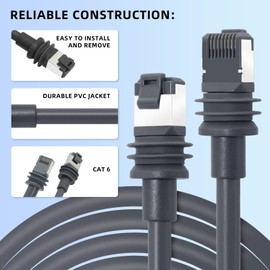 Dutevolns Starlink Gen 3 Cable 50 Ft, Satellite Replacement Standard V3 Cable, Extension Waterproof Outdoor Starlink Cable Gen 3 High-Speed, Gray.