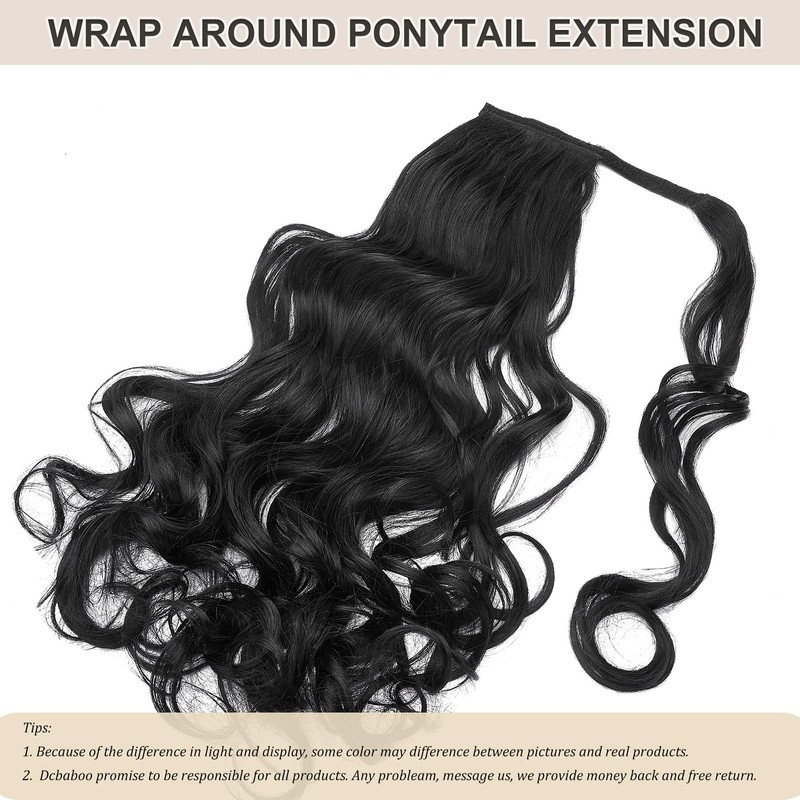 Dcbaboo Ponytail Extension, Ponytail Hairpiece, Braid Extensions, Wavy Long, 60