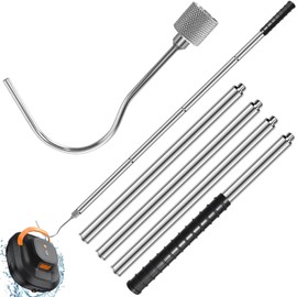 Elefama Pool Hooks for Poles &5.2 Ft Adjustable Swimming Pool Cleaning Pole for Pool Vacuum for Inground Pools,Above Ground, Skimmer Net,Brush,Vacuum Head