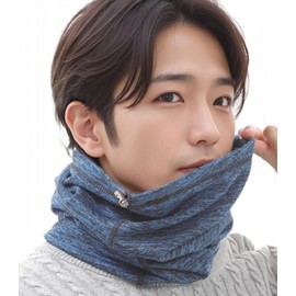 NS NSHACK Men's Neck Warmer, Cold Protection, Improved 2023, Women's, Large Size, Neck Cover, Elastic Material, navy