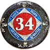 (1-50 Years) NA 34 Year Narcotics Anonymous Medallion, Red, white