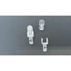 Blindspares Pack of 5 CLEAR Extension Hooks/Hangers for Sloping Vertical