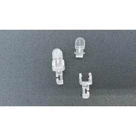 Blindspares Pack of 5 CLEAR Extension Hooks/Hangers for Sloping Vertical Blind/s 1 inch/25mm