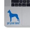 Transparent Decal Stickers of Animal Got Dane Dog (Azure Blue)