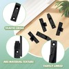 12 Set Black False Front Cabinet Clips Adjustable l Bracket