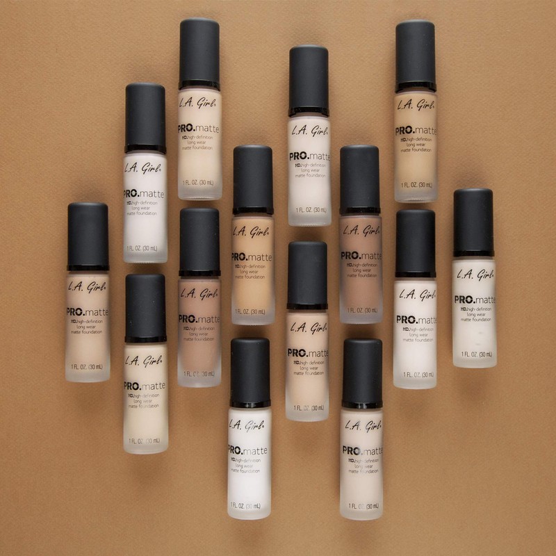 L.A. Girl Cosmetics LA PRO.mattte HD.highdefinition long wear matte foundation,