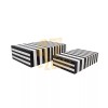 47-Zone S/2 Jacey Lidded Boxes Black White Indoor Outdoor Home