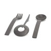 Ornamin Besteckset 3-teilig mit schwarzen Griffkissen | Einhänder-Besteck mit Hilfsfunktion