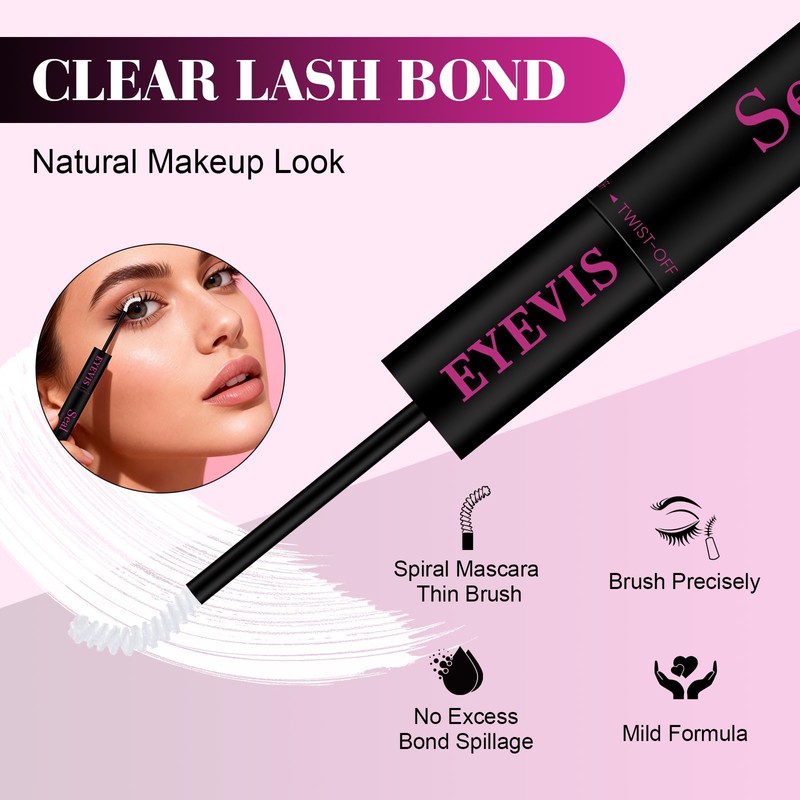 Lash Cluster Glue 2-in-1 Lash Bond and Seal Waterproof Lash
