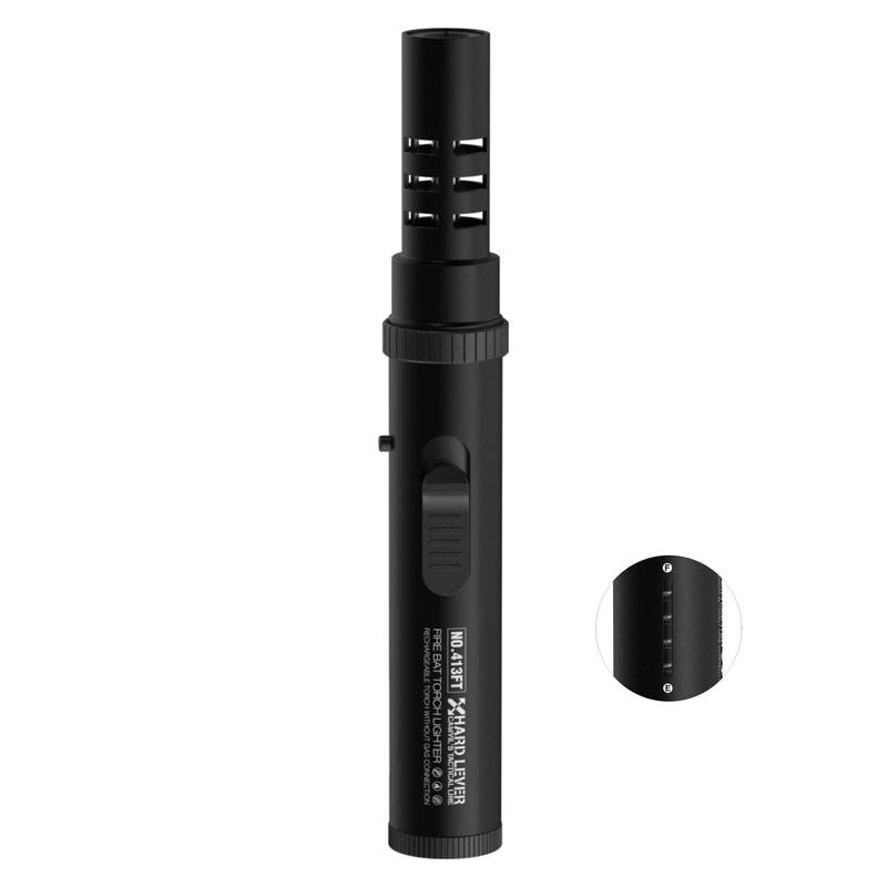 CAMVIL Refillable Camping Butane Torch Lighter with Fuel Gauge &