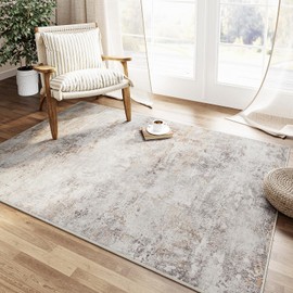 HUGEAR 4x6 Washable Rugs Hallway Area Rug Indoor Accent Rug Abstract Non Slip Low Pile Carpet Distressed Throw Rug for Bedroom Living Room Office Dining Room Kitchen Laundry Room Bathroom