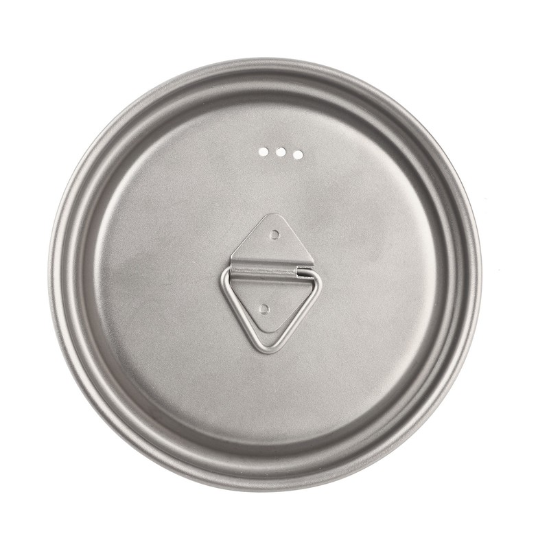Outdoor Drinking Cup with Foldable Handle Titanium Mug with Lid