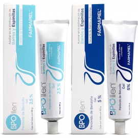 BPOllen Kit Gel Peróxido de Benzoilo 2.5% + 5% Dos concentraciones, acné, granos, espinillas y puntos negros, uso facial y corporal