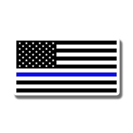 Thin Blue Line American Flag Magnet - Support Police Officers - Law Enforcement Magnet - Patriotic Refrigerator Magnet - Car Magnet Decorative Magnet AAMT0889