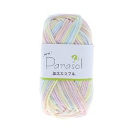 Yokota 6908-6 Yarn Parasol, Acrylic, Medium Size, Colorful, Set of 6 Colors, 6 Balls