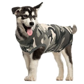 MI CASA Dog Recovery Suit Spay Suit for Female Dog Bodysuit After Surgery Dog Onesie for Surgery Male Dog Surgical Vest Substitute Recovery Collars (Camouflage, XL)