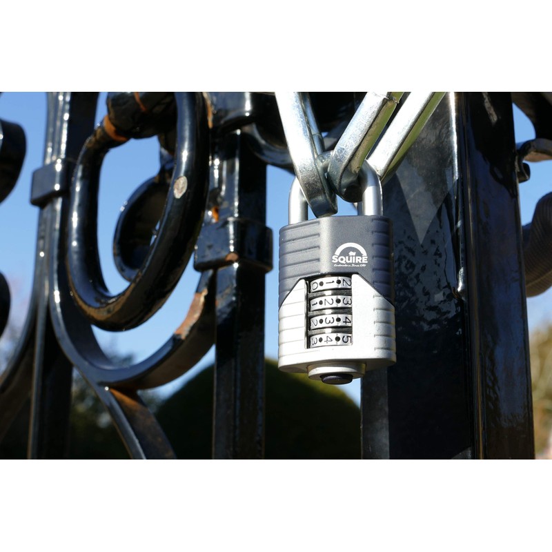 Henry Squire Vulcan 4 Wheel Open Shackle Combination Padlock, 40