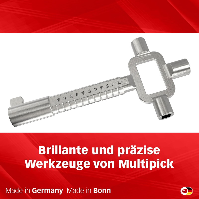 Multipick Universal Key Short [Made in Germany] Construction Key –
