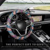 NYTKL Boho Car Steering Wheel Cover, Ethnic Style Anti-Slip Coarse