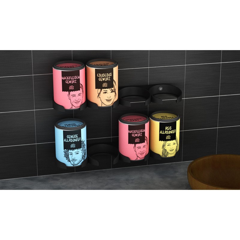 NewGround Designs Gewürzregal für Just Spices - zum Kleben oder