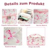 Set of 3 Women's Cosmetic Bags with Bow Pattern, pink,