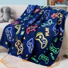 Joiedomi Glow in The Dark Blanket - Gaming Dark Blue