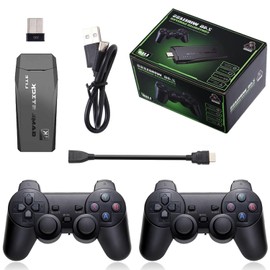 CARYWON Consola de Juegos Retro HDMI 64G con Doble Control Inalámbrico 2.4G, Game Stick TV Consola de Juegos Incorporada 20000, Salida HDMI 4K, Mini Consola de Videojuegos USB HD para TV