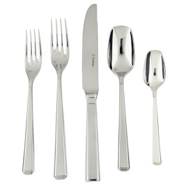 Fortessa Scalini 18/10 Stainless Steel Flatware, 5 Piece Place Setting, Service for 1
