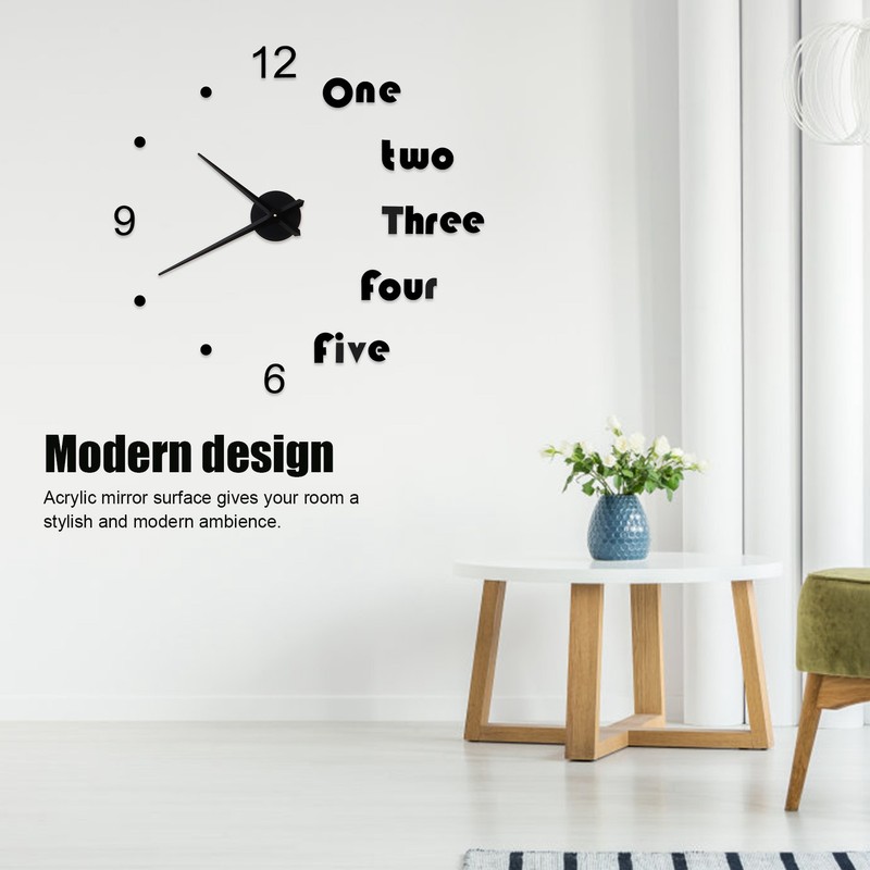 Acrylic Wall Clock DIY Mirror Stickers Modern Wall Art Decal