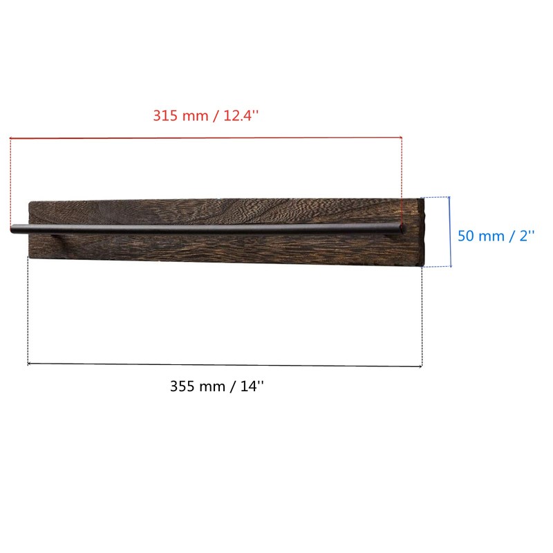 TANG SONG 3 PCS Rustic Wall Mounted Wood Sunglasses Storage